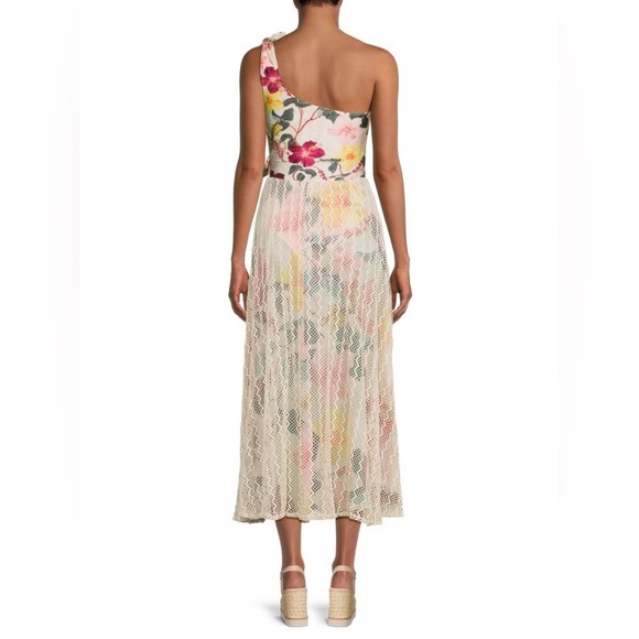 NWT PATBO Hibiscus One Shoulder Lace Dress XS - Picture 6 of 11